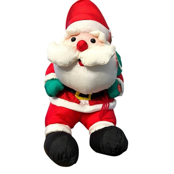 Musical PUFFALUMP Style Santa Claus Plush Stuffed Toy Gift Parachute NWT - Picture 1 of 8